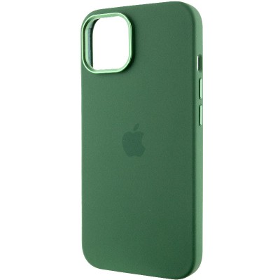 Чохол Silicone Case Metal Buttons (AA) для Apple iPhone 12 Pro Max (6.7") Зелений / Clover