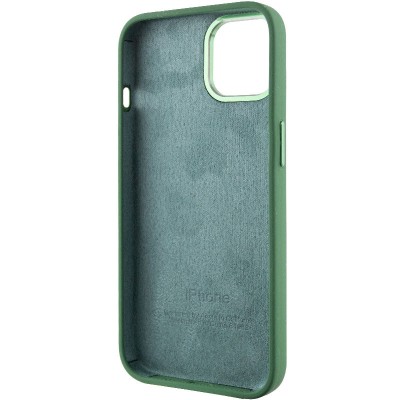 Чохол Silicone Case Metal Buttons (AA) для Apple iPhone 12 Pro Max (6.7") Зелений / Clover
