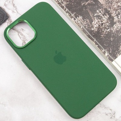 Чохол Silicone Case Metal Buttons (AA) для Apple iPhone 12 Pro Max (6.7") Зелений / Clover