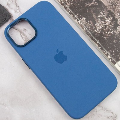 Чохол Silicone Case Metal Buttons (AA) для Apple iPhone 12 Pro Max (6.7") Синій / Blue Jay