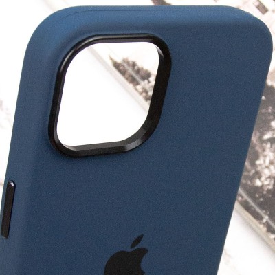 Чохол Silicone Case Metal Buttons (AA) для Apple iPhone 12 Pro Max (6.7") Синій / StromBlue