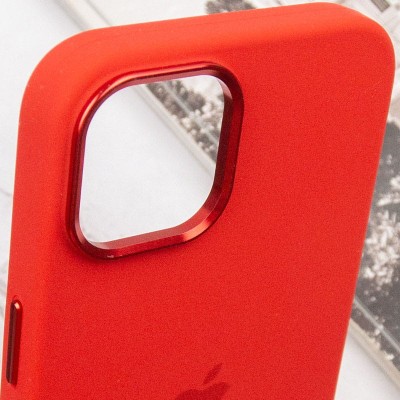 Чохол Silicone Case Metal Buttons (AA) для Apple iPhone 12 Pro Max (6.7") Червоний / Red