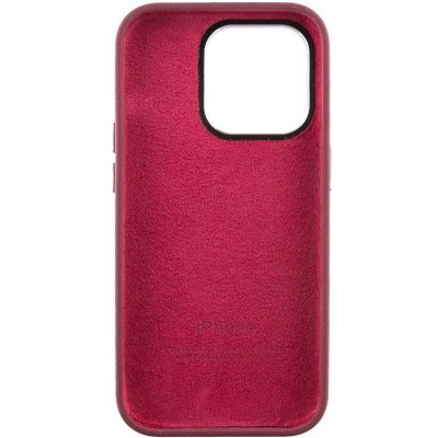 Чохол Silicone Case Metal Buttons (AA) для Apple iPhone 13 Pro (6.1") Бордовий / Plum