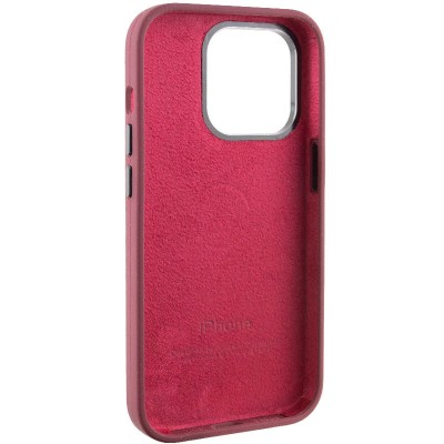 Чохол Silicone Case Metal Buttons (AA) для Apple iPhone 13 Pro (6.1") Бордовий / Plum