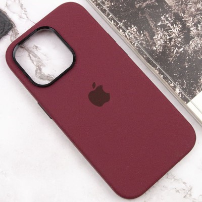 Чохол Silicone Case Metal Buttons (AA) для Apple iPhone 13 Pro (6.1") Бордовий / Plum