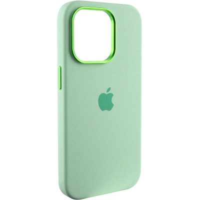 Чохол Silicone Case Metal Buttons (AA) для Apple iPhone 13 Pro (6.1") Зелений / Pistachio