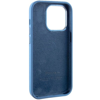 Чохол Silicone Case Metal Buttons (AA) для Apple iPhone 13 Pro (6.1") Синій / Blue Jay