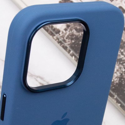 Чохол Silicone Case Metal Buttons (AA) для Apple iPhone 13 Pro (6.1") Синій / Blue Jay
