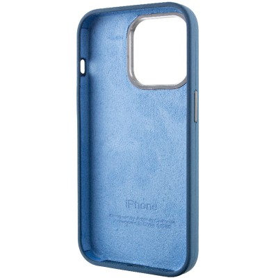 Чохол Silicone Case Metal Buttons (AA) для Apple iPhone 13 Pro (6.1") Синій / StromBlue