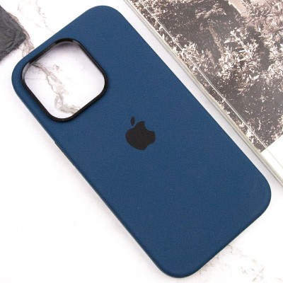 Чохол Silicone Case Metal Buttons (AA) для Apple iPhone 13 Pro (6.1") Синій / StromBlue