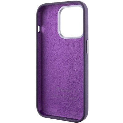 Чохол Silicone Case Metal Buttons (AA) для Apple iPhone 13 Pro (6.1") Фіолетовий / Elderberry