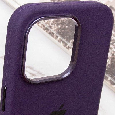 Чохол Silicone Case Metal Buttons (AA) для Apple iPhone 13 Pro (6.1") Фіолетовий / Elderberry