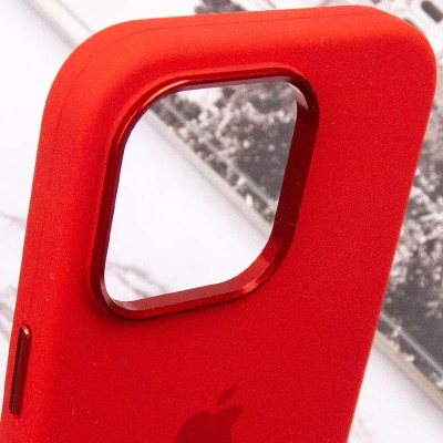 Чохол Silicone Case Metal Buttons (AA) для Apple iPhone 13 Pro (6.1") Червоний / Red