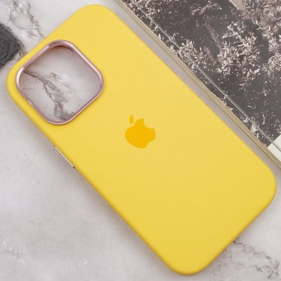 Чохол Silicone Case Metal Buttons (AA) для Apple iPhone 13 Pro Max (6.7") Жовтий / Sunglow