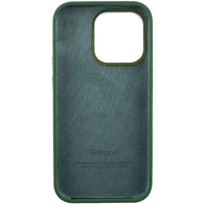 Чохол Silicone Case Metal Buttons (AA) для Apple iPhone 13 Pro Max (6.7") Зелений / Clover