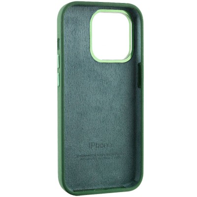 Чохол Silicone Case Metal Buttons (AA) для Apple iPhone 13 Pro Max (6.7") Зелений / Clover