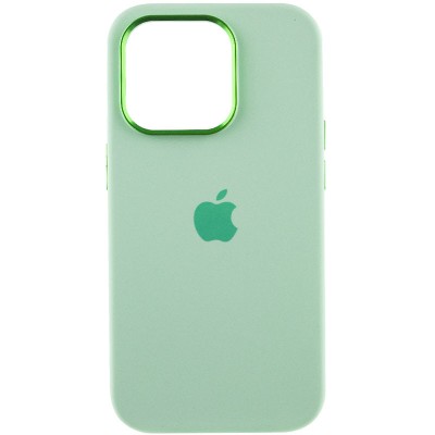 Чохол Silicone Case Metal Buttons (AA) для Apple iPhone 13 Pro Max (6.7") Зелений / Pistachio