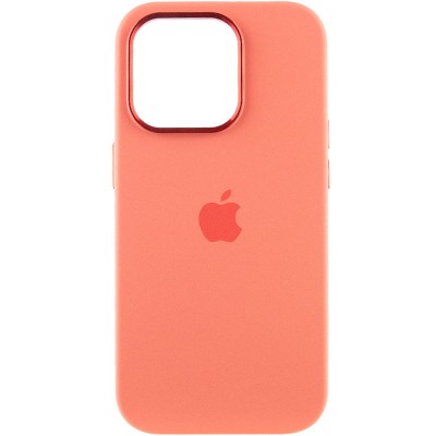 Чохол Silicone Case Metal Buttons (AA) для Apple iPhone 13 Pro Max (6.7") Рожевий / Pink Pomelo