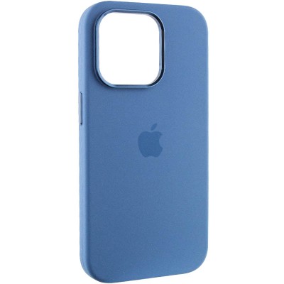 Чохол Silicone Case Metal Buttons (AA) для Apple iPhone 13 Pro Max (6.7") Синій / Blue Jay