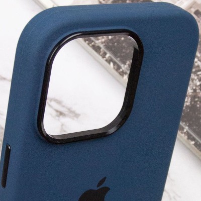Чохол Silicone Case Metal Buttons (AA) для Apple iPhone 13 Pro Max (6.7") Синій / StromBlue