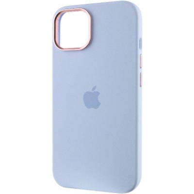 Чохол Silicone Case Metal Buttons (AA) для Apple iPhone 14 (6.1") Блакитний / Cloud Blue