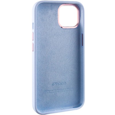 Чохол Silicone Case Metal Buttons (AA) для Apple iPhone 14 (6.1") Блакитний / Cloud Blue