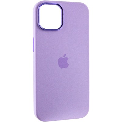 Чохол Silicone Case Metal Buttons (AA) для Apple iPhone 14 (6.1") Бузковий / Lilac