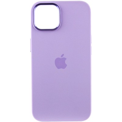 Чохол Silicone Case Metal Buttons (AA) для Apple iPhone 14 (6.1") Бузковий / Lilac