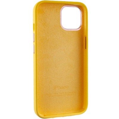 Чохол Silicone Case Metal Buttons (AA) для Apple iPhone 14 (6.1") Жовтий / Sunglow