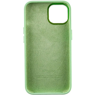 Чохол Silicone Case Metal Buttons (AA) для Apple iPhone 14 (6.1") Зелений / Pistachio