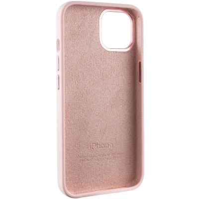Чохол Silicone Case Metal Buttons (AA) для Apple iPhone 14 (6.1") Рожевий / Chalk Pink