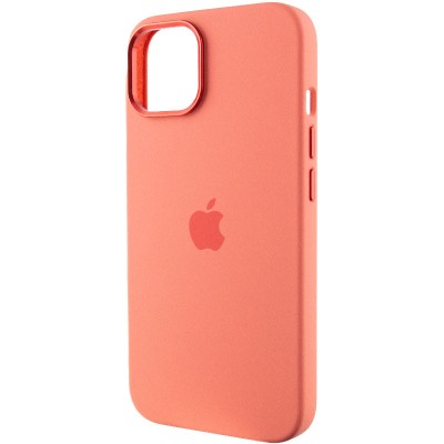 Чохол Silicone Case Metal Buttons (AA) для Apple iPhone 14 (6.1") Рожевий / Pink Pomelo