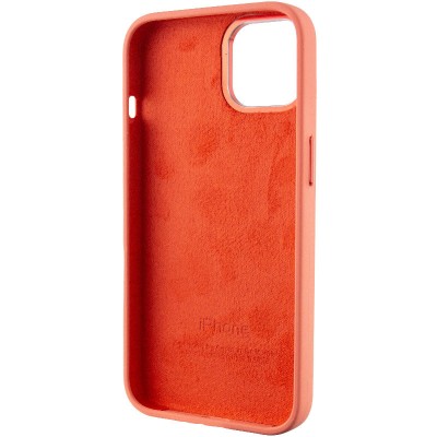 Чохол Silicone Case Metal Buttons (AA) для Apple iPhone 14 (6.1") Рожевий / Pink Pomelo