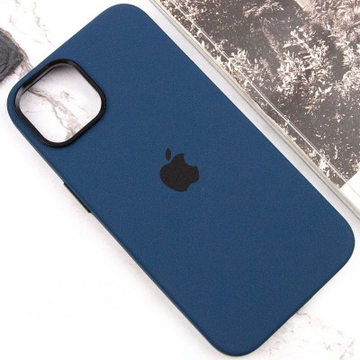 Чохол Silicone Case Metal Buttons (AA) для Apple iPhone 14 (6.1") Синій / StromBlue