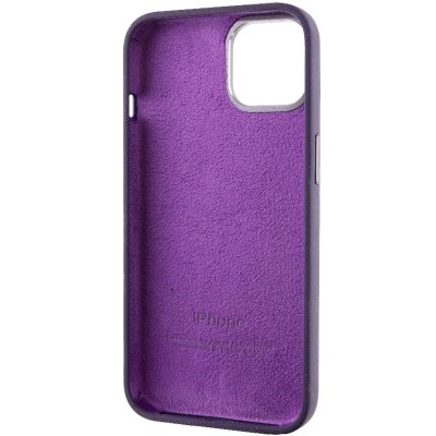 Чохол Silicone Case Metal Buttons (AA) для Apple iPhone 14 (6.1") Фіолетовий / Elderberry