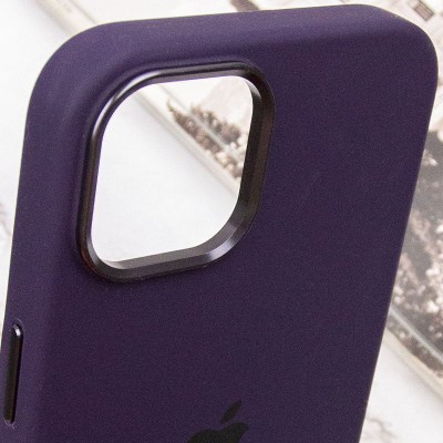 Чохол Silicone Case Metal Buttons (AA) для Apple iPhone 14 (6.1") Фіолетовий / Elderberry