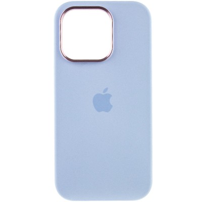 Чохол Silicone Case Metal Buttons (AA) для Apple iPhone 14 Pro (6.1") Блакитний / Cloud Blue