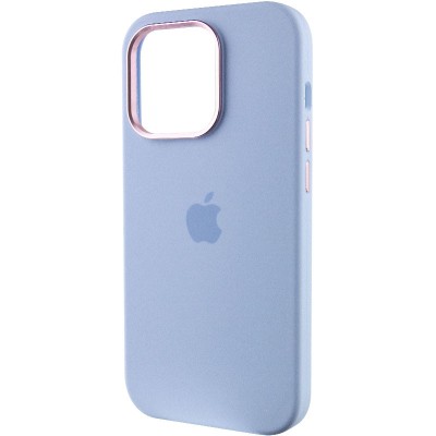 Чохол Silicone Case Metal Buttons (AA) для Apple iPhone 14 Pro (6.1") Блакитний / Cloud Blue