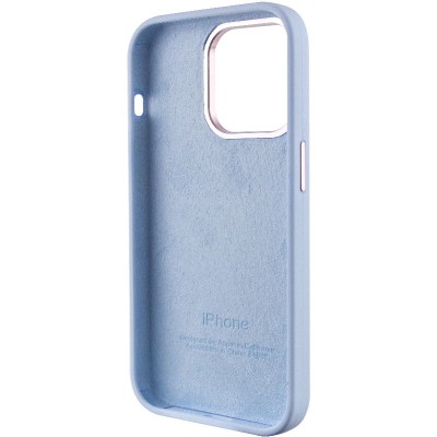 Чохол Silicone Case Metal Buttons (AA) для Apple iPhone 14 Pro (6.1") Блакитний / Cloud Blue