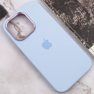 Чохол Silicone Case Metal Buttons (AA) для Apple iPhone 14 Pro (6.1") Блакитний / Cloud Blue