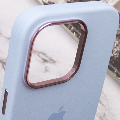Чохол Silicone Case Metal Buttons (AA) для Apple iPhone 14 Pro (6.1") Блакитний / Cloud Blue