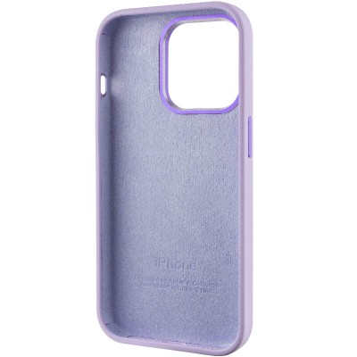 Чохол Silicone Case Metal Buttons (AA) для Apple iPhone 14 Pro (6.1") Бузковий / Lilac