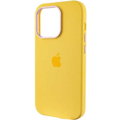 Чохол Silicone Case Metal Buttons (AA) для Apple iPhone 14 Pro (6.1") Жовтий / Sunglow