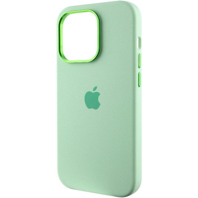 Чохол Silicone Case Metal Buttons (AA) для Apple iPhone 14 Pro (6.1") Зелений / Pistachio