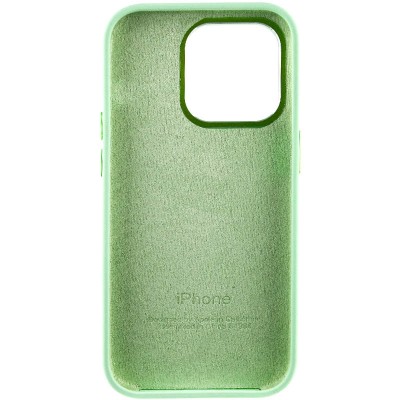 Чохол Silicone Case Metal Buttons (AA) для Apple iPhone 14 Pro (6.1") Зелений / Pistachio