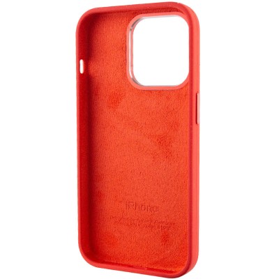 Чохол Silicone Case Metal Buttons (AA) для Apple iPhone 14 Pro (6.1") Червоний / Red