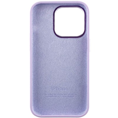 Чохол Silicone Case Metal Buttons (AA) для Apple iPhone 14 Pro Max (6.7") Бузковий / Lilac
