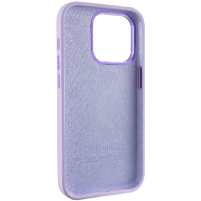 Чохол Silicone Case Metal Buttons (AA) для Apple iPhone 14 Pro Max (6.7") Бузковий / Lilac