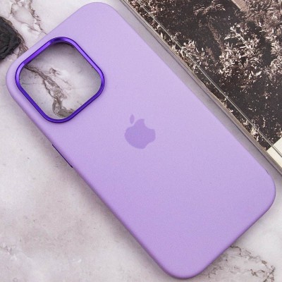 Чохол Silicone Case Metal Buttons (AA) для Apple iPhone 14 Pro Max (6.7") Бузковий / Lilac