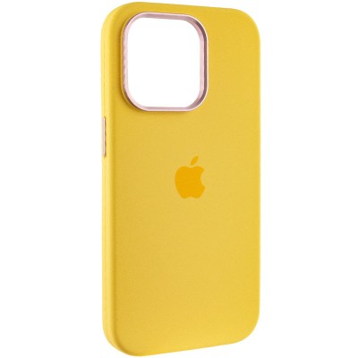 Чохол Silicone Case Metal Buttons (AA) для Apple iPhone 14 Pro Max (6.7") Жовтий / Sunglow
